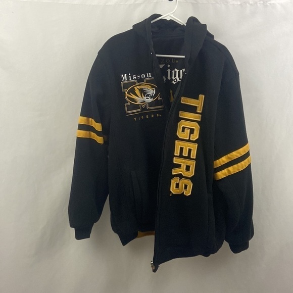 Missouri Mizzou Tigers Rare 2XL Reversible Mens Jacket Zipper Broke - Picture 16 of 16